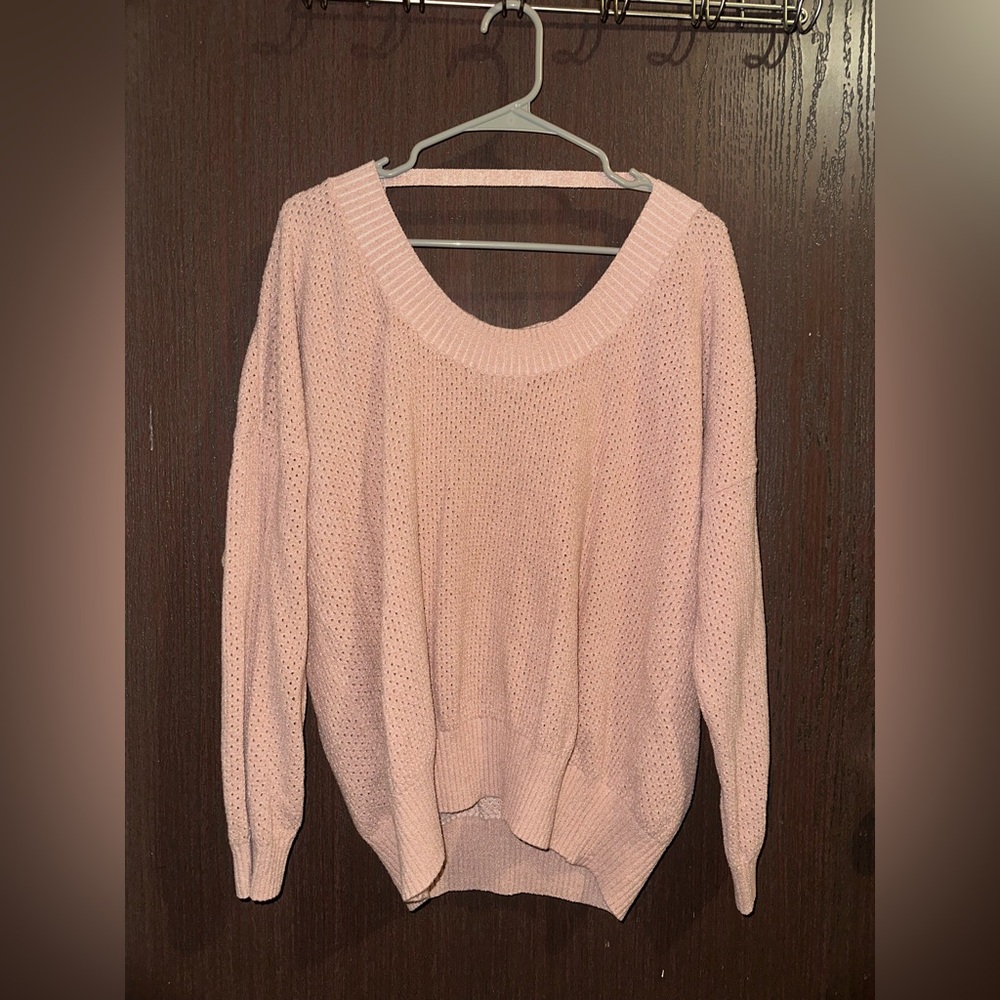 Barefoot Dreams Soft Pink Scoop Neck Sweater